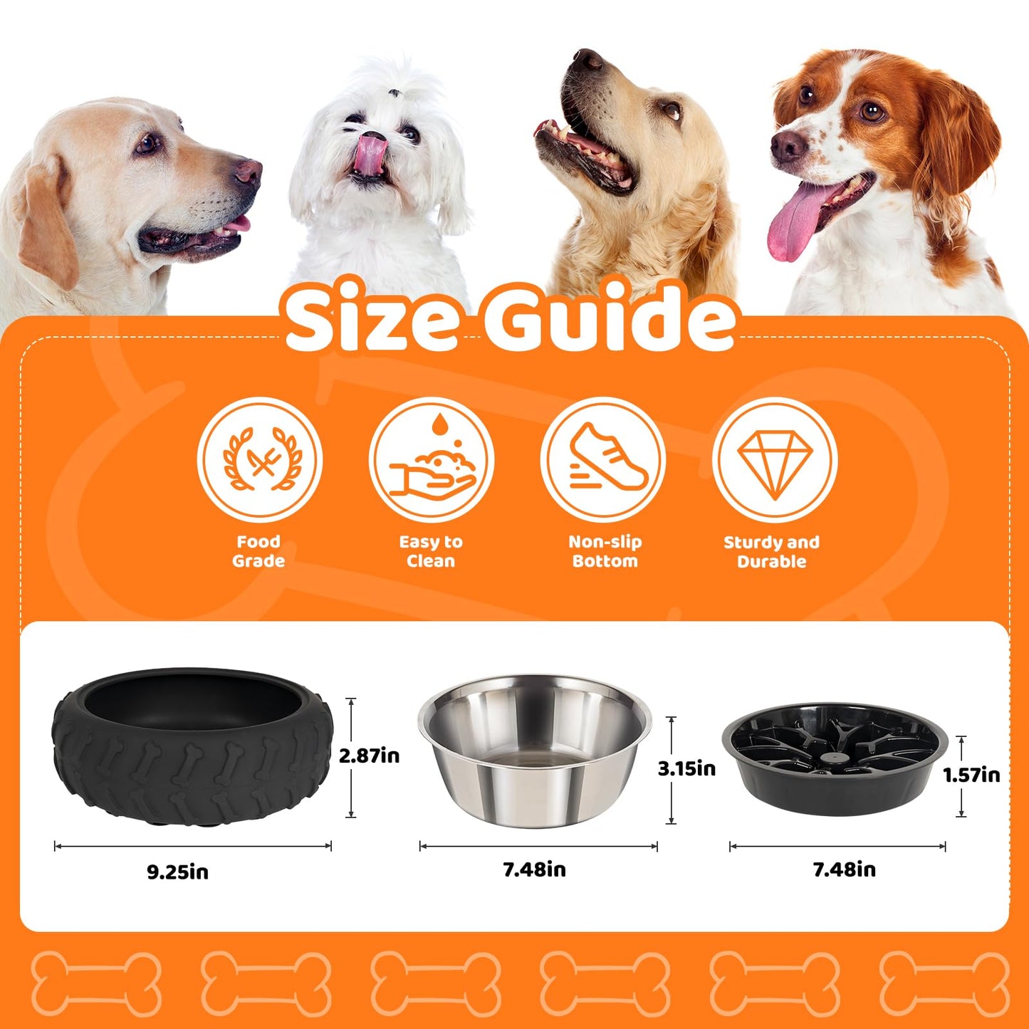 Multifunctional 3 in 1 Dog Bowl