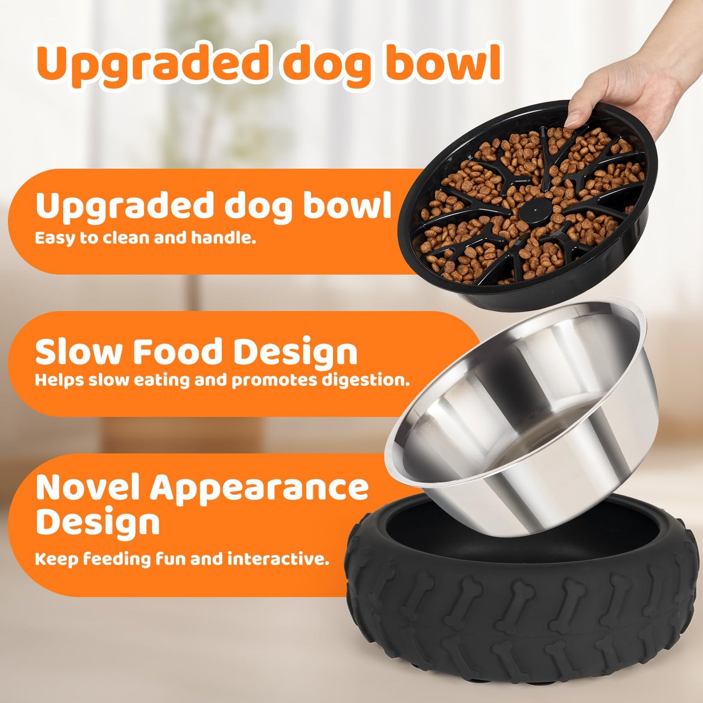 Multifunctional 3 in 1 Dog Bowl