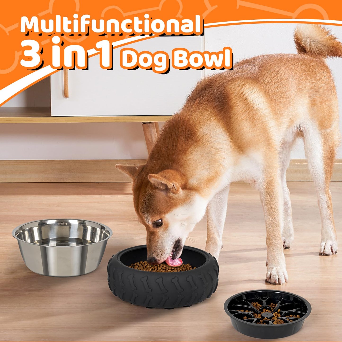 Multifunctional 3 in 1 Dog Bowl